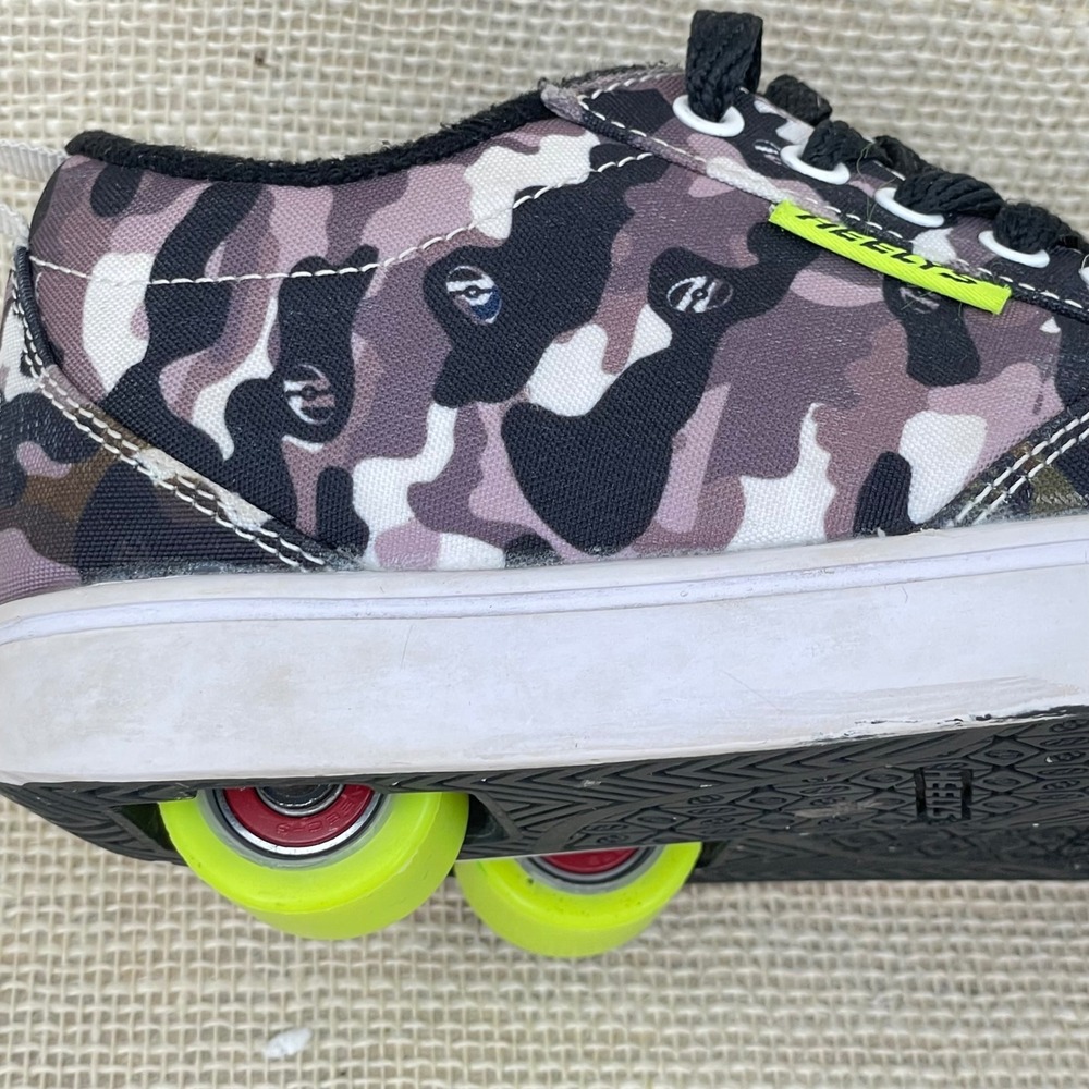 Heelys‎ Pro 20 Prints Camo Skate Shoes Kids Youth 2 Green Purple HE100981 Wheels - Picture 2 of 15